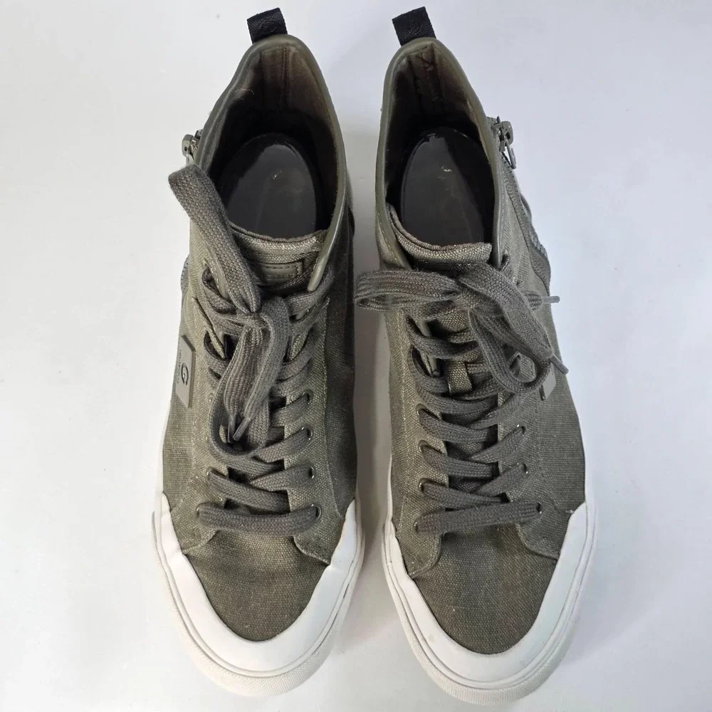 GBG Los Angeles by Guess Orliaz Olive Green Canvas High Top Sneakers Size 9.5 M